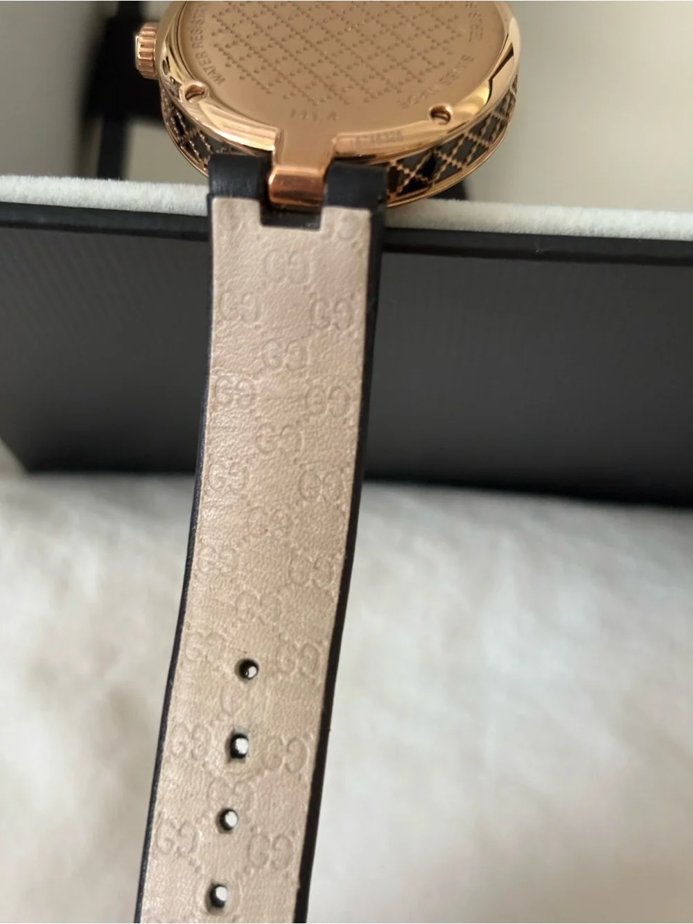 The Gucci Diamantissima Swiss-made women's dress watch